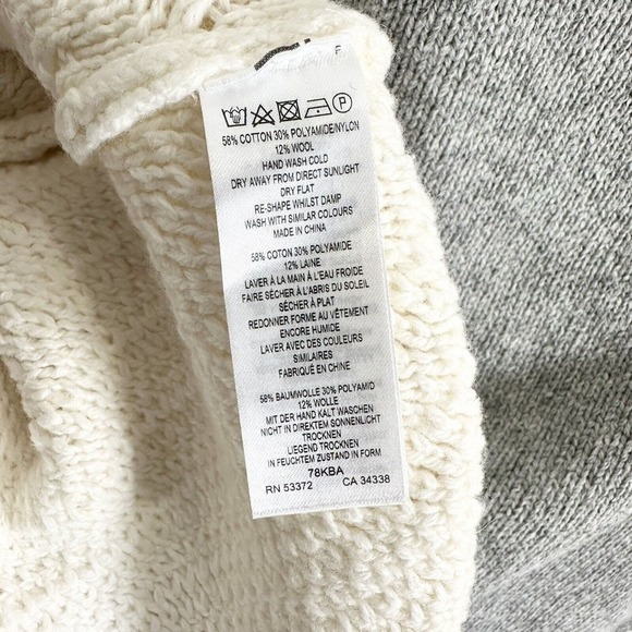 French Connection Viola Knits High Neck Jumper Color Block Sweater XS NWT $168 - Picture 9 of 10